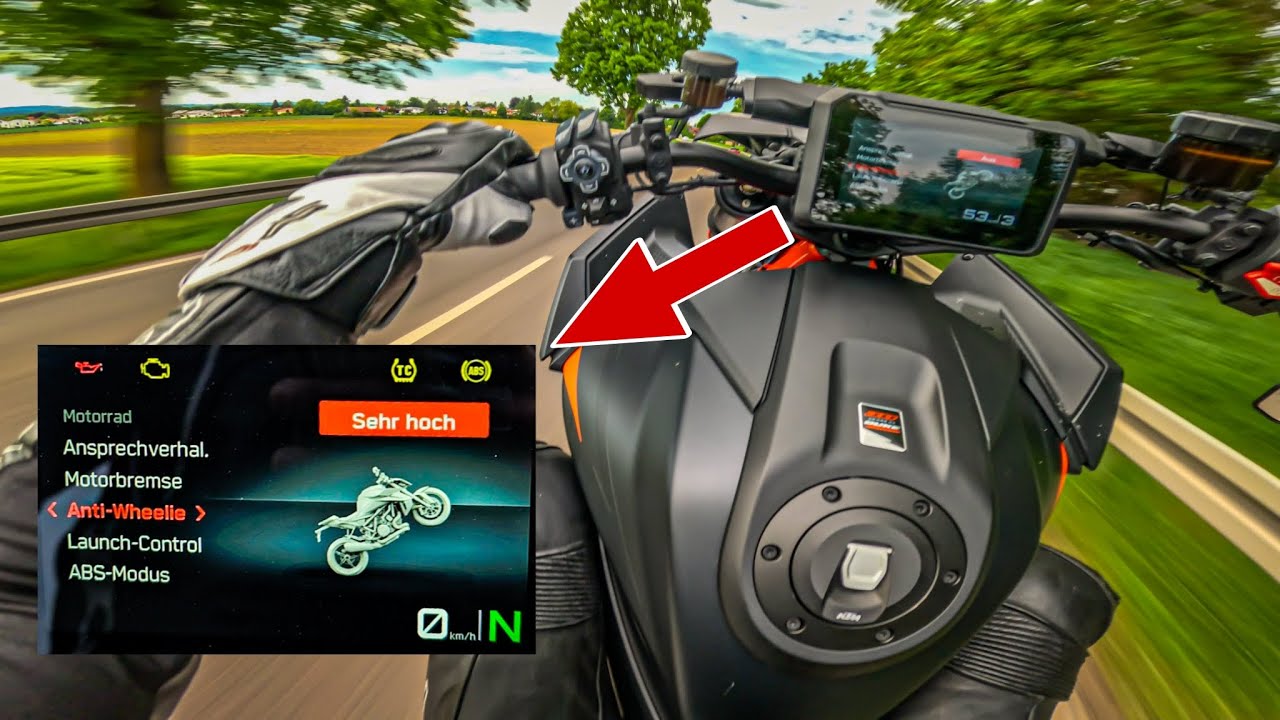 Anti Wheelie beim Motorrad erklärt / Wheeliehilfe - Fahrmodi [KTM 1390 Superduke]