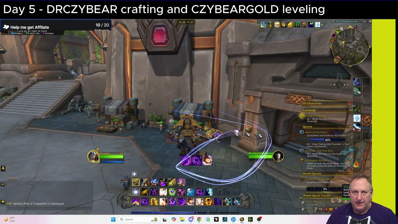 Day 5 - Enchanter Shatter and CZYBEARGOLD gets mining/herbalism leveled