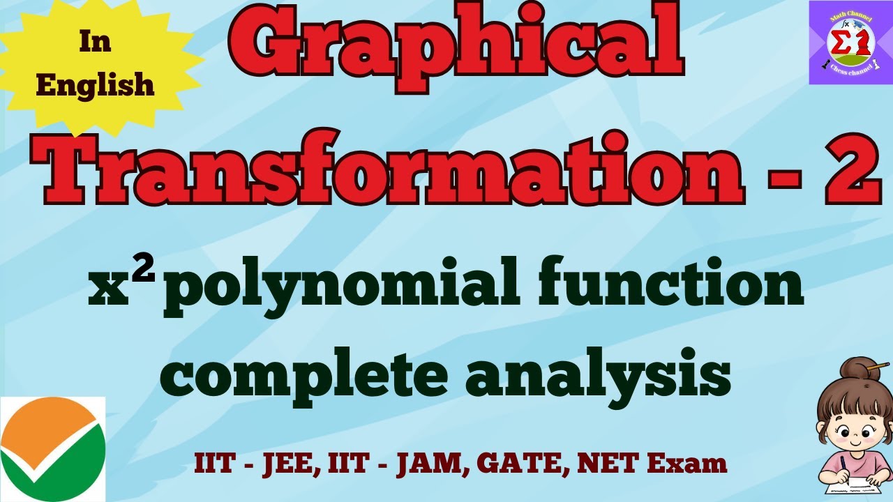 IIT - JEE 2025 | Graphical Transformation - 2 | x^2 polynomial function In English | Justin Edwin