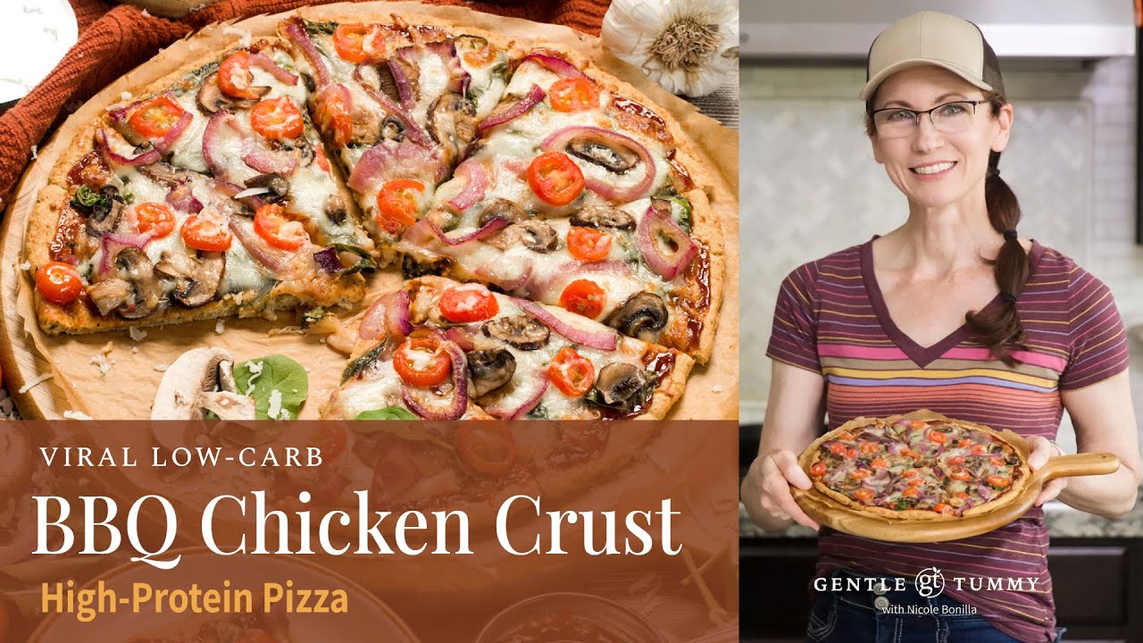 EASY High-Protein Low-Carb BBQ Chicken Crust Pizza