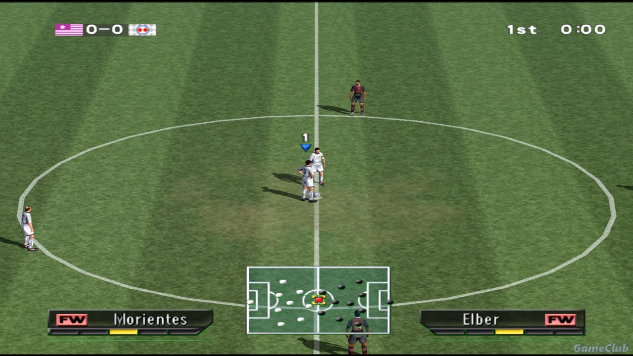 Winning Eleven 5 Final Evolution PS2 - Реал Мадрид против Баварии Мюнхен - Геймплей