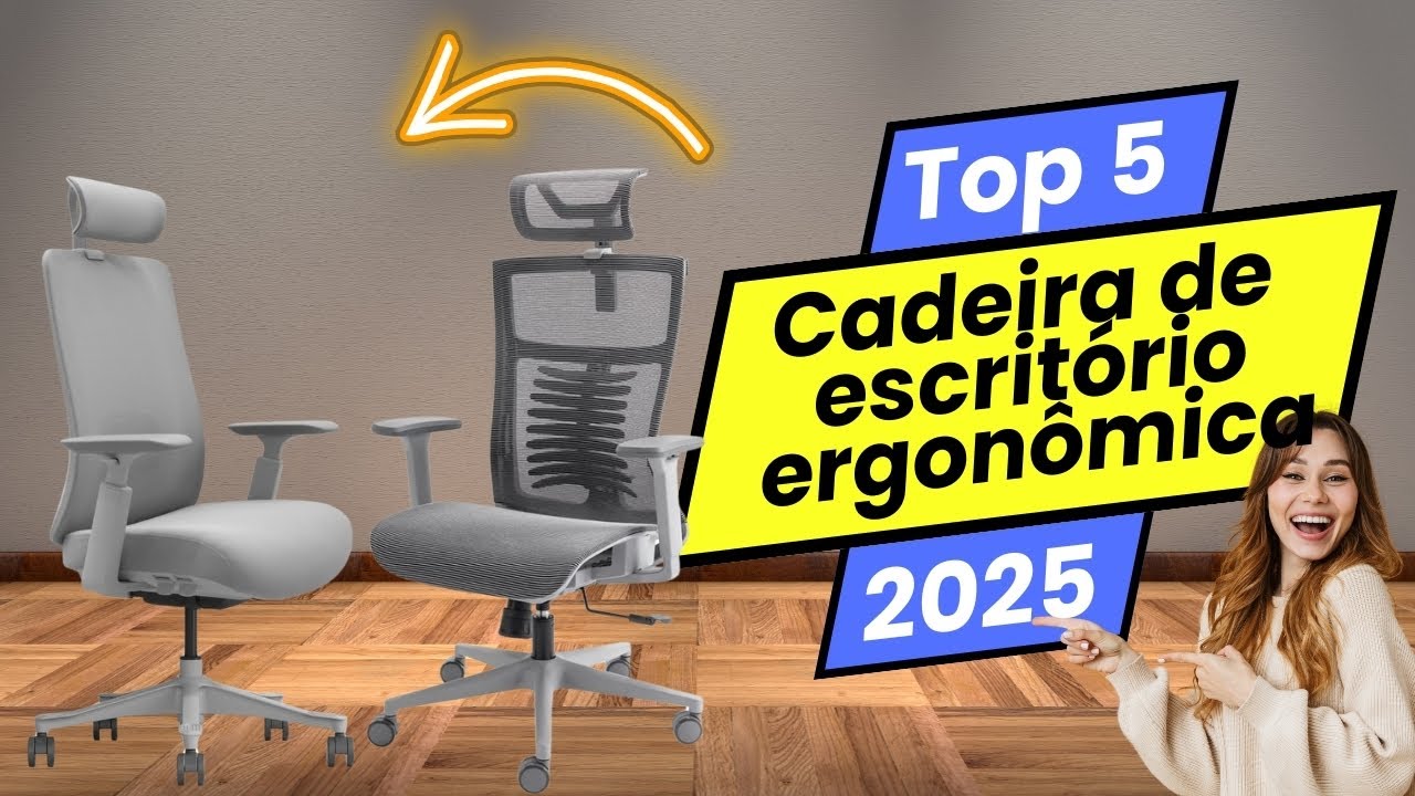 Cadeira de escritório ergonômica - Top 5 Melhores para Transformar seu Conforto!