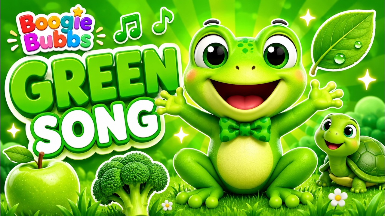 Green Color Song for Kids | Learn Green Things | Preschool Color Song