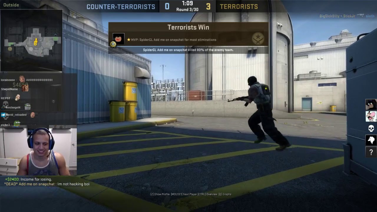Tyler1 Plays CS:GO With Sloth & Muhammed (Game 3)