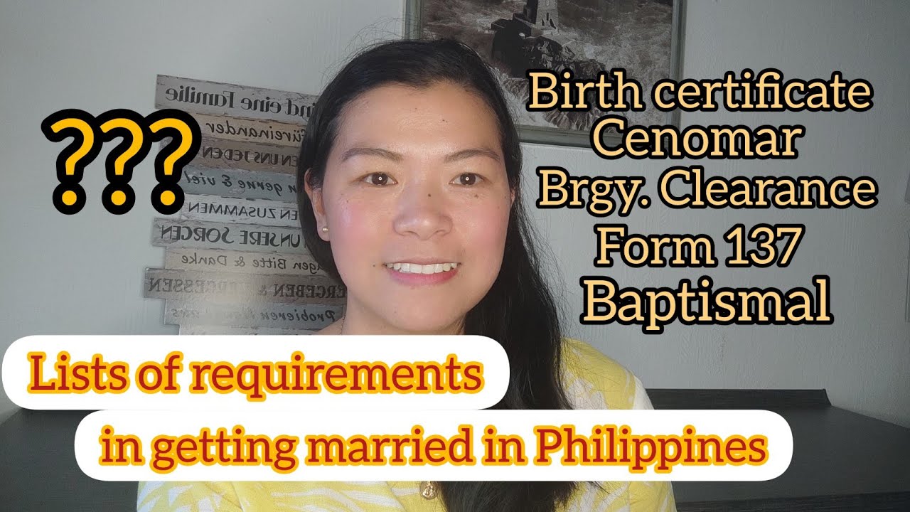 Process and Requirements in Getting married in the Philippines.Pinay and German Partner