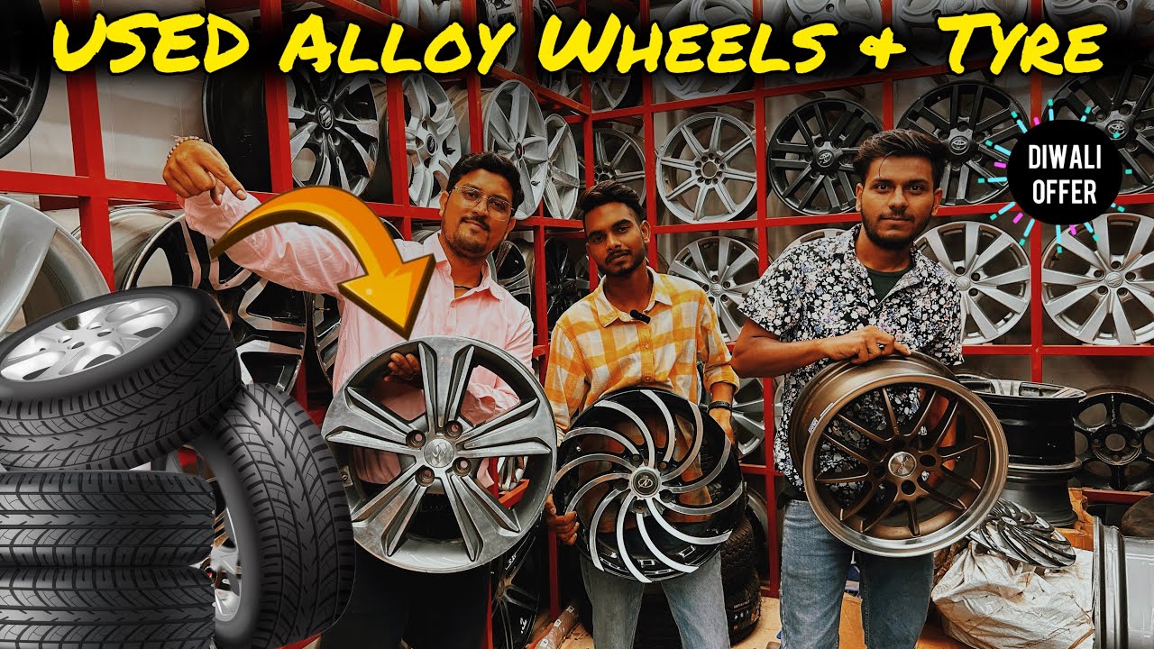Alloy Wheels & Tyres on a Budget || Dehradun used market #usedtyres