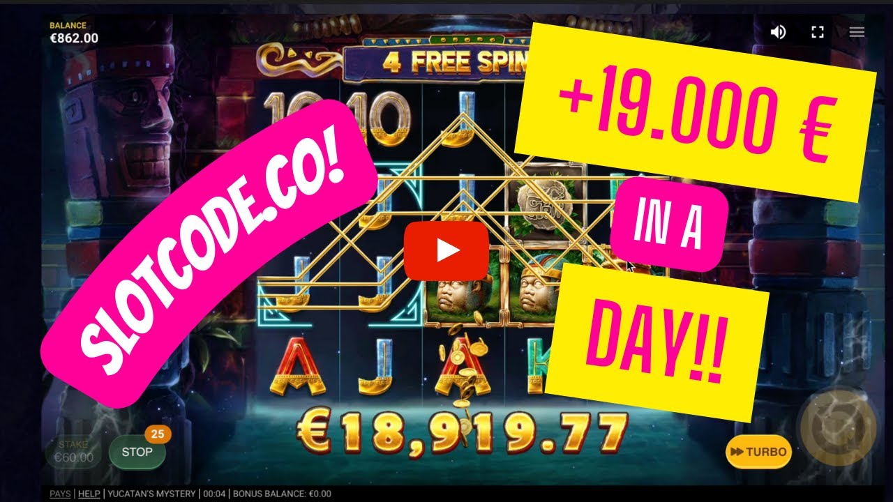 INSANE Slot Machine Pay-out +19.000 € !! | Yukatan's Mistery | Try our Service For FREE on Slotcode!