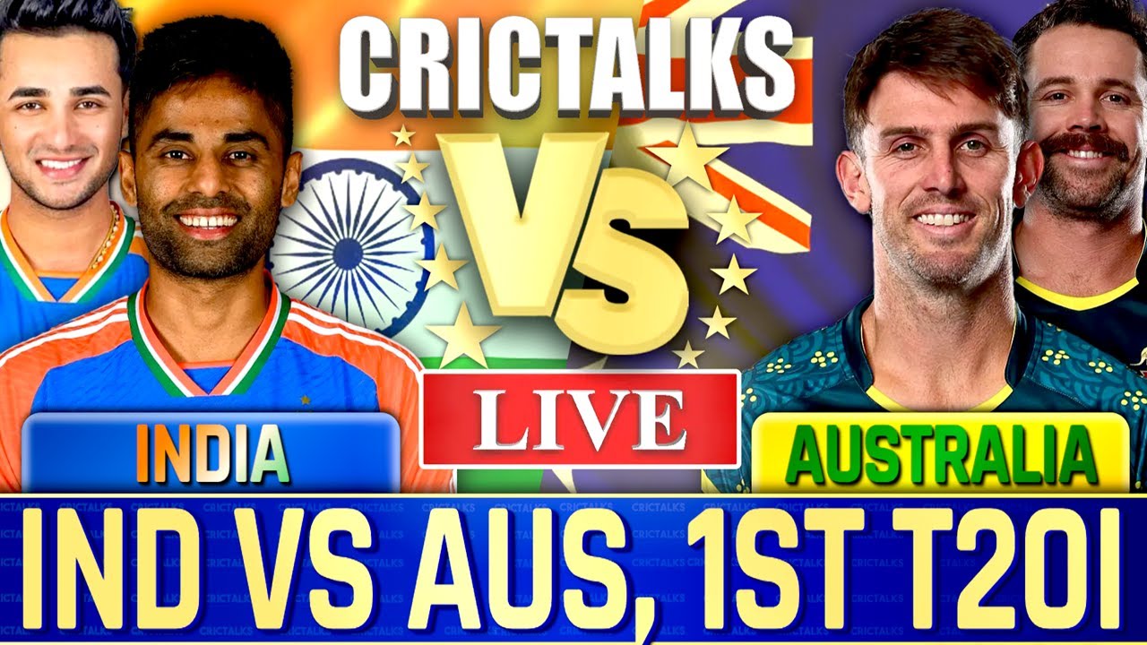 🔴 Live: India vs Australia, 1ST T20I, Live Cricket, IND vs AUS Live Match Today Scores, Commentary
