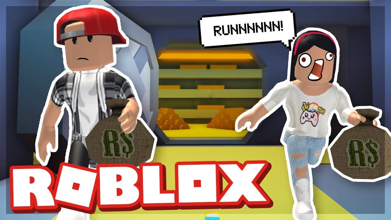 ROBBING A BANK WITH MY GIRLFRIEND - ROBLOX ROB THE BANK OBBY