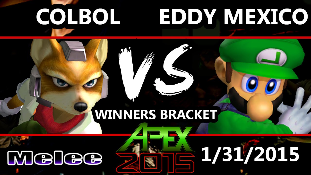 Apex 2015 - Colbol (Fox) Vs. Eddy Mexico (Luigi) - Losers Round 2 - SSBM