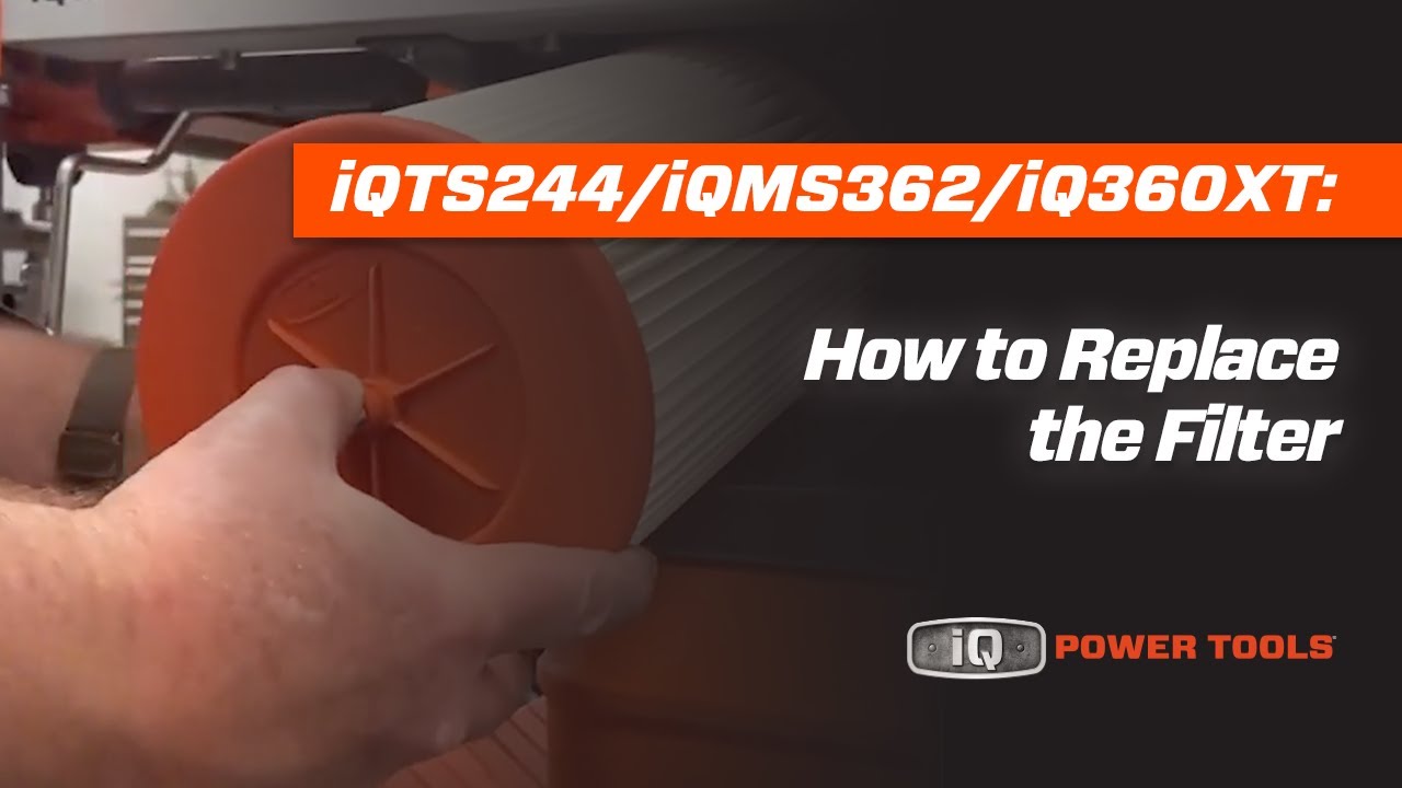 iQTS244 iQ360XT iQMS362 How to Replace the Filter