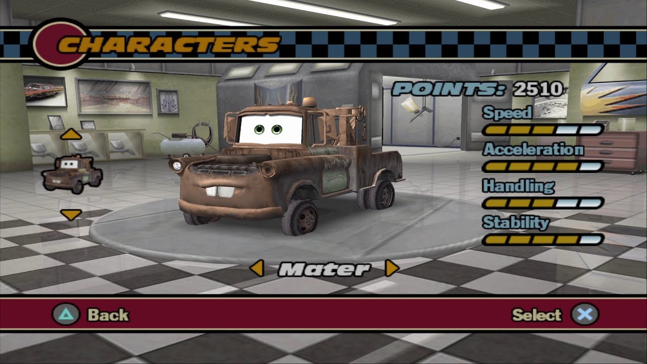 Cars PS2 - Mater Gameplay (PCSX2)
