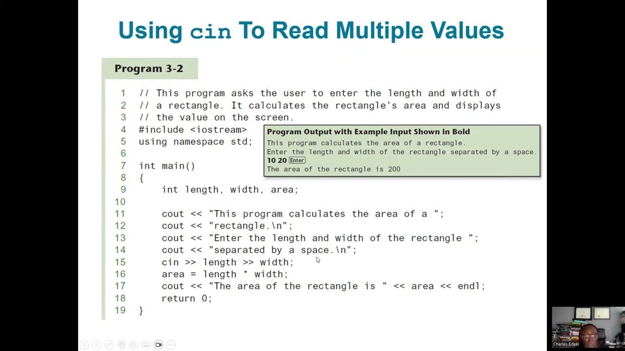 C++ Mathematical Expressions, Interactivity and program or code examples