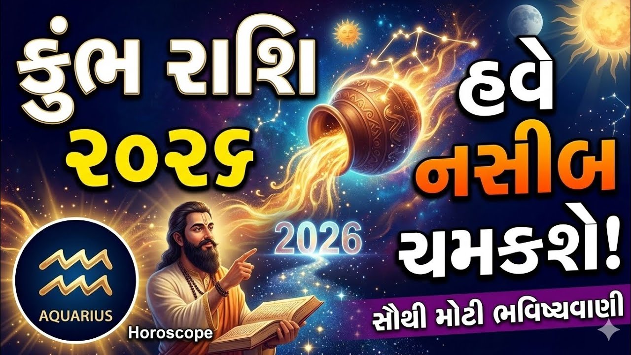 સાવધાન! કુંભ રાશિ ૨૦૨૬ માં આવશે મોટું પરિવર્તન | Aquarius Horoscope 2026 Gujarati | Kumbh Rashi