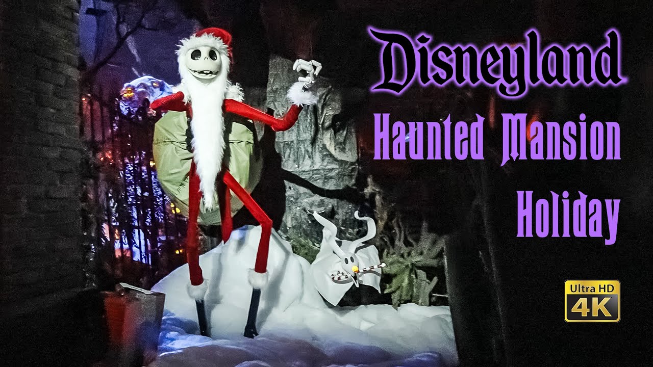 Haunted Mansion Holiday On Ride Low Light 4K POV Disneyland 2022 09 11