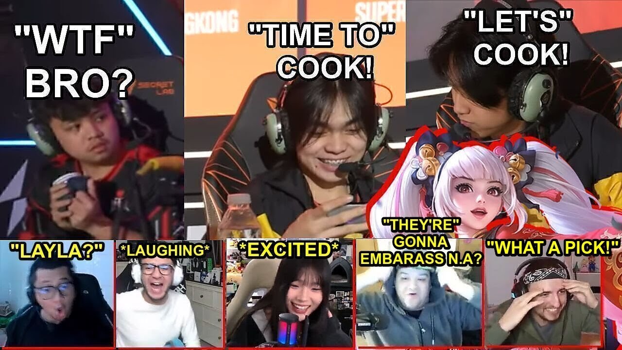 STREAMERS REACT TO ONIC PH'S LAYLA PICK AGAINST BRUNO | FNOP VS BTK M6 SWISS STAGE DAY 4