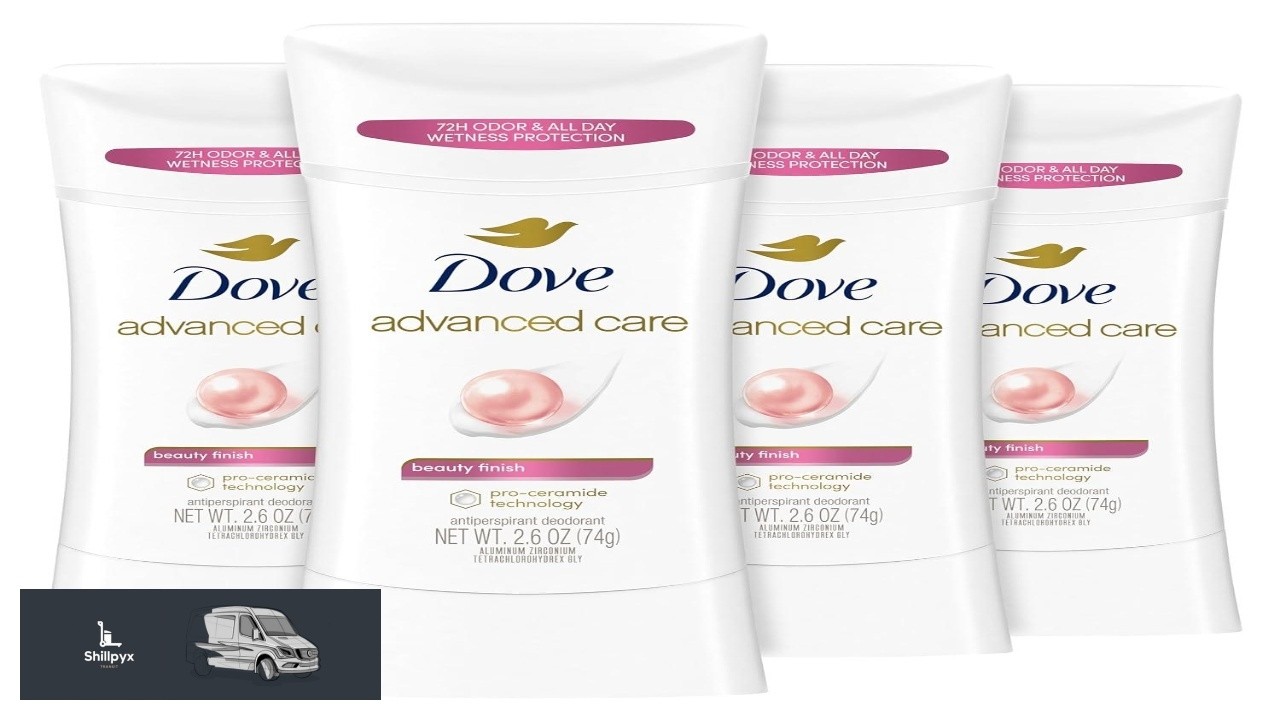 Dove Advanced Care Antiperspirant Deodorant Stick Beauty Finish 4 Count for helping
