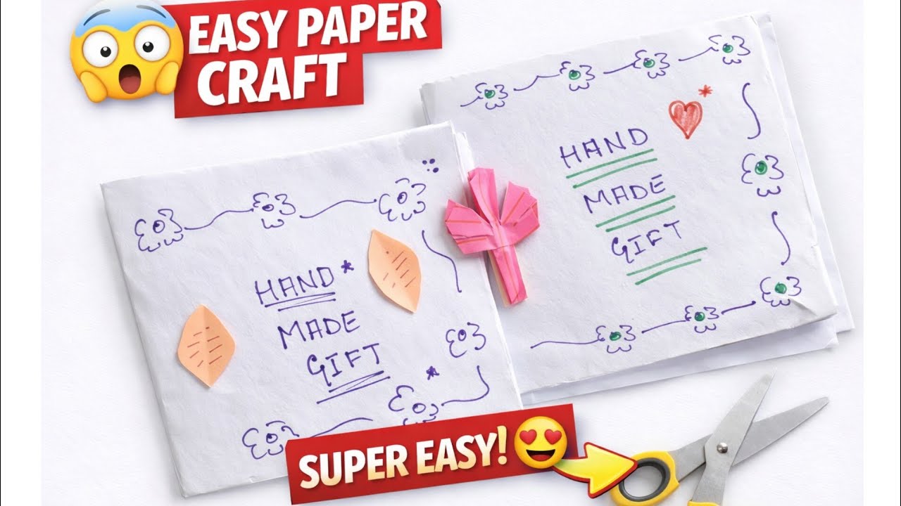 Easy Paper Craft || Handmade Paper Gift || DIY Home Decor ||#artandcraft 