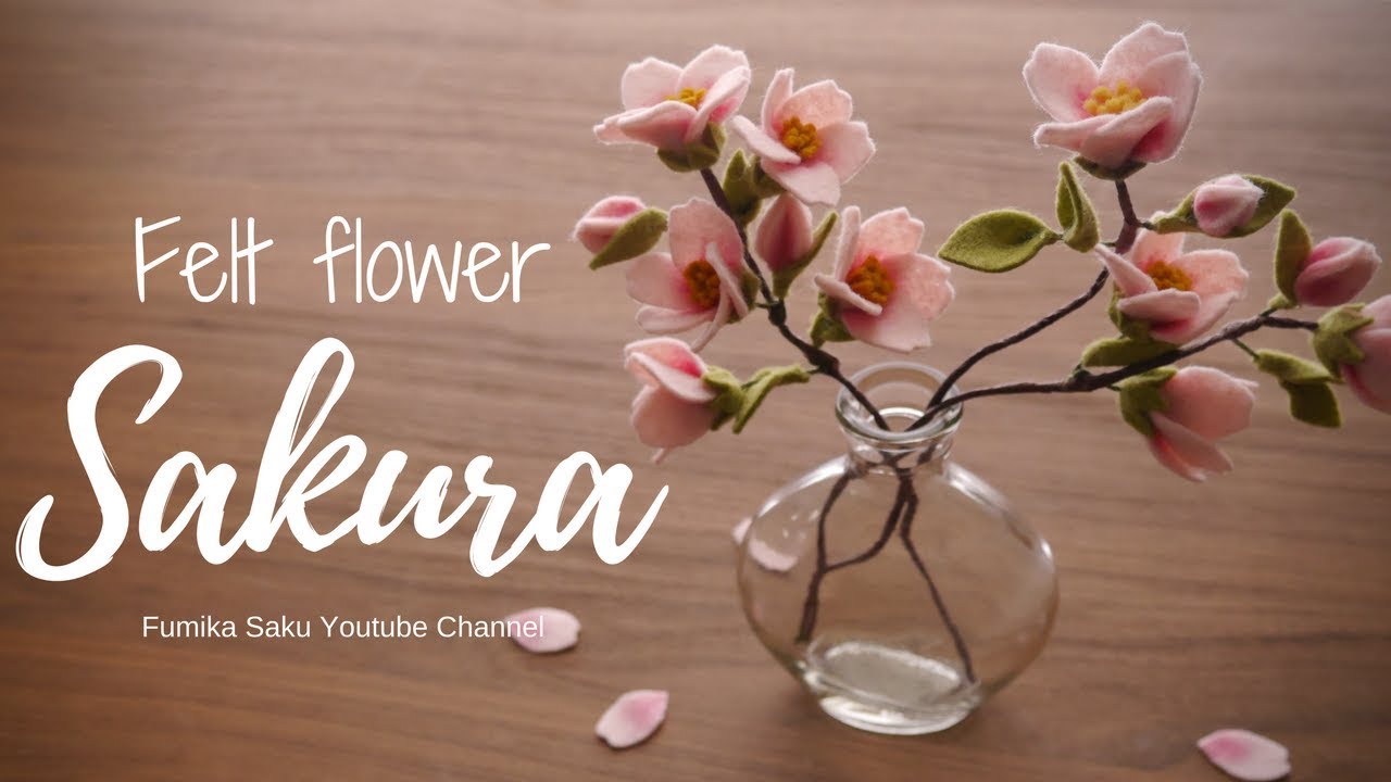 How to Make Felt Flower : Sakura (Cherry blossom)