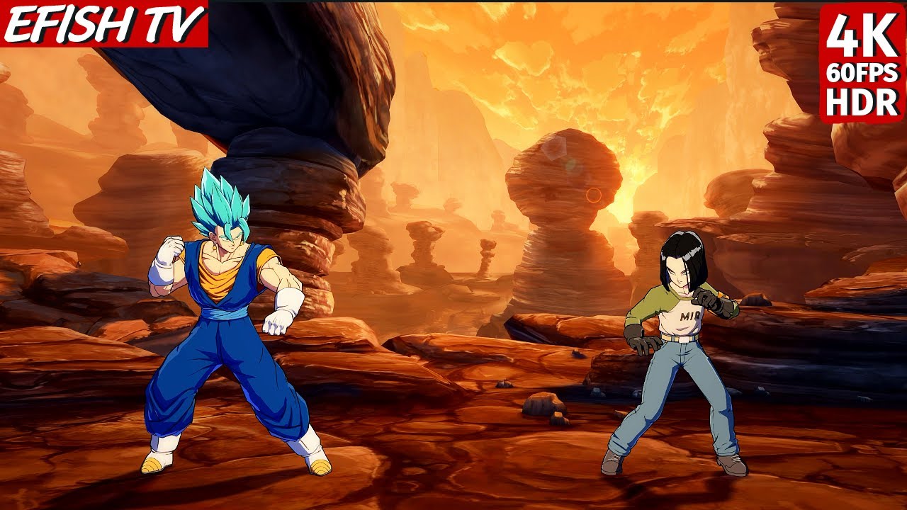 Vegito vs Android 17 (Hardest AI) - Dragon Ball FighterZ | 4K 60FPS HDR