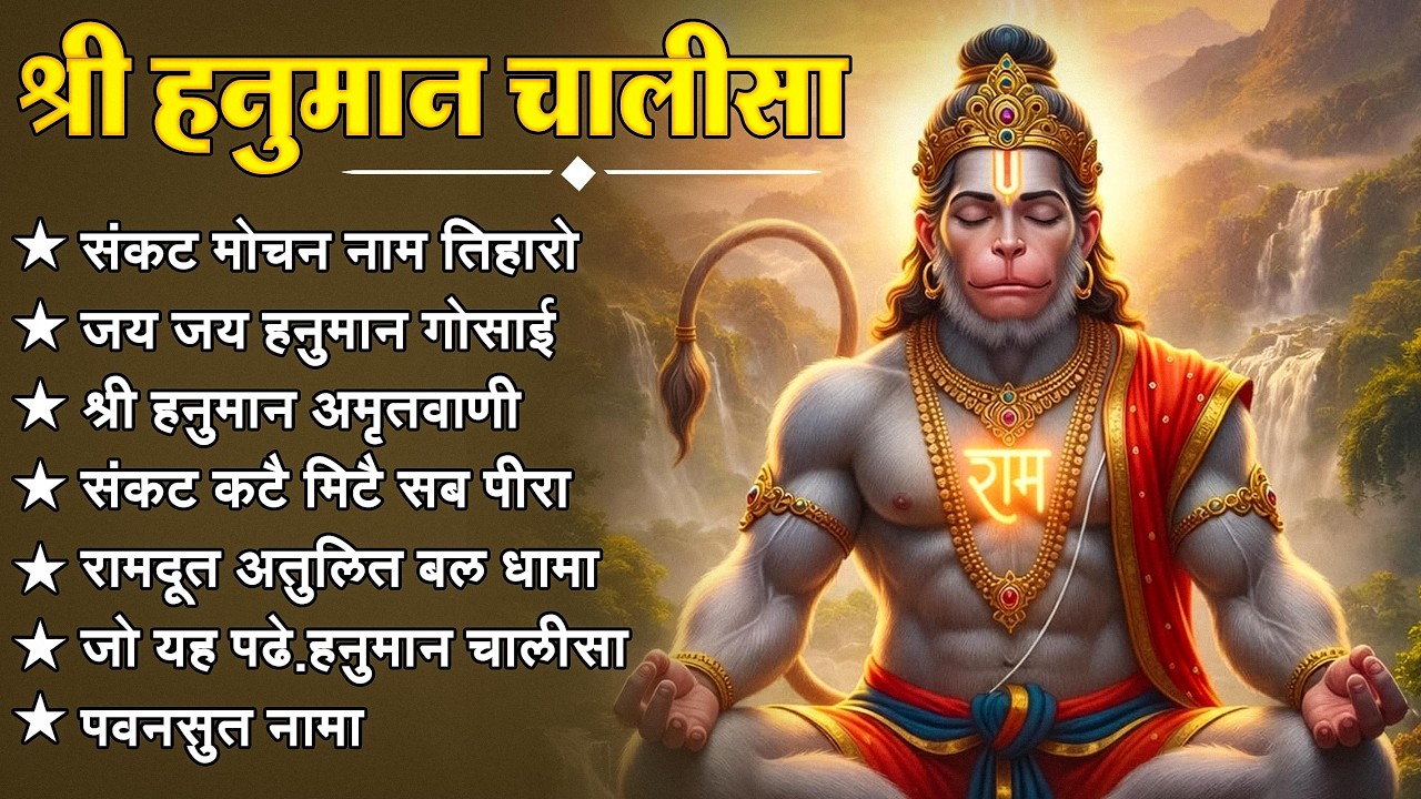 श्री हनुमान चालीसा 🌺🙏 shree hanuman chalisa original video 🙏🌺 gulshan kumar hariharan full hd