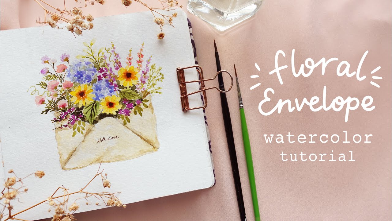 Valentine's Day Floral Envelope: Watercolor Tutorial