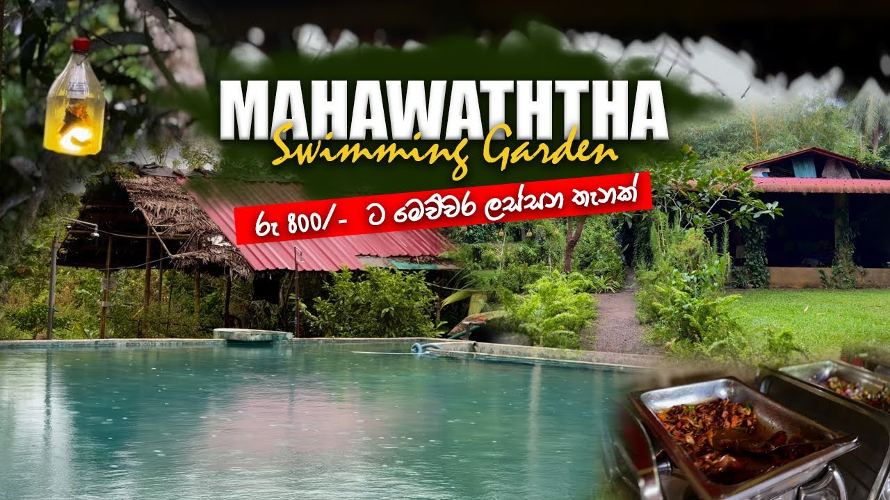 ගැමි Vibe එකට සෙට් වෙන Budget dayout Place එකක් 🌱 | Mahawaththa Swimming Garden - Piliyandala