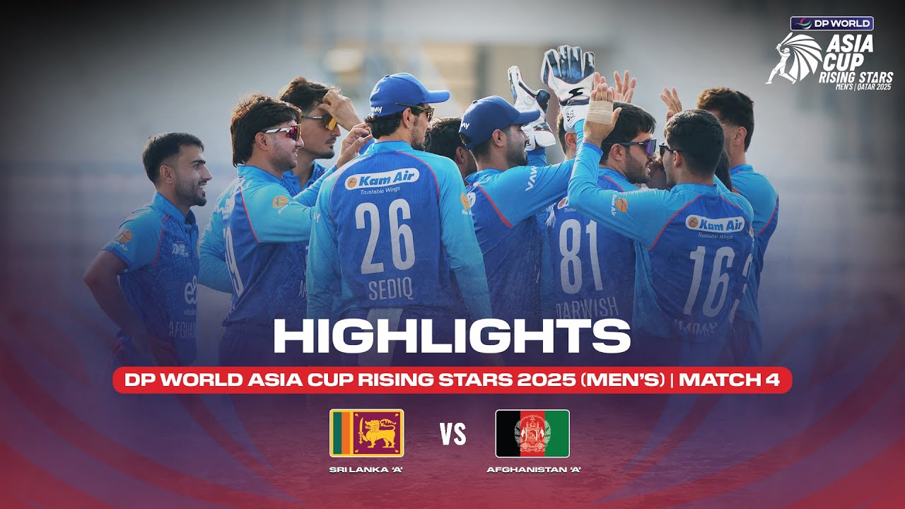 Match 4 | Sri Lanka 'A' vs Afghanistan 'A' | Match Highlights | DP World Asia Cup Rising Stars 2025