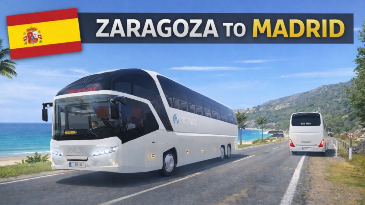 Bus Simulator Ultimate Gameplay | Zaragoza to Madrid Road Trip 🛣️ | #zuuks #zuuksbussimulator