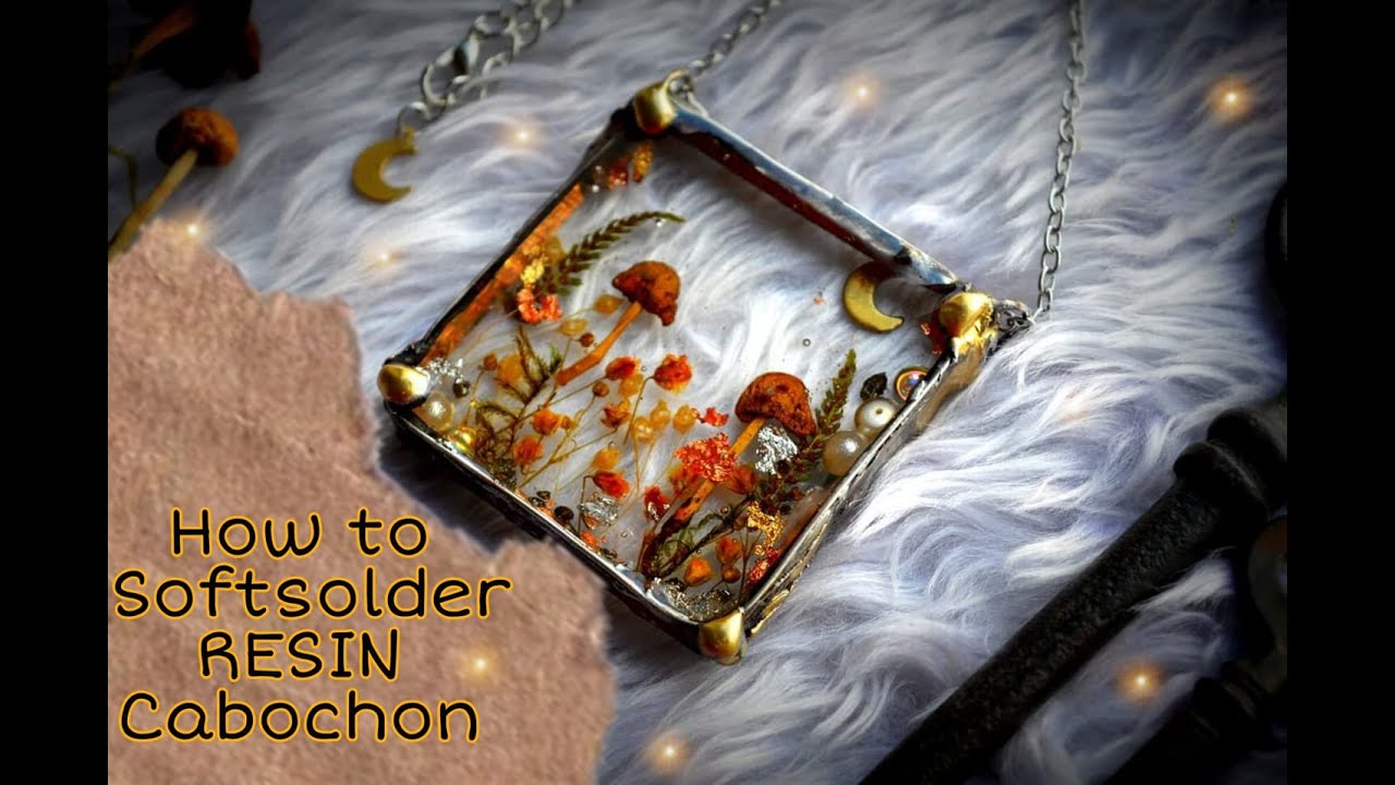 Soft soldering | How to Soft solder Resin Cabochon | DIY Jewellery