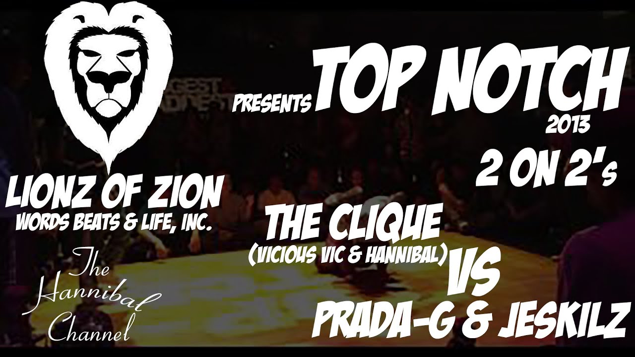 The Clique (Vicious Victor & BBoy Hannibal) VS Prada-G & Jeskilz | Semi-Finals | Top Notch 2013