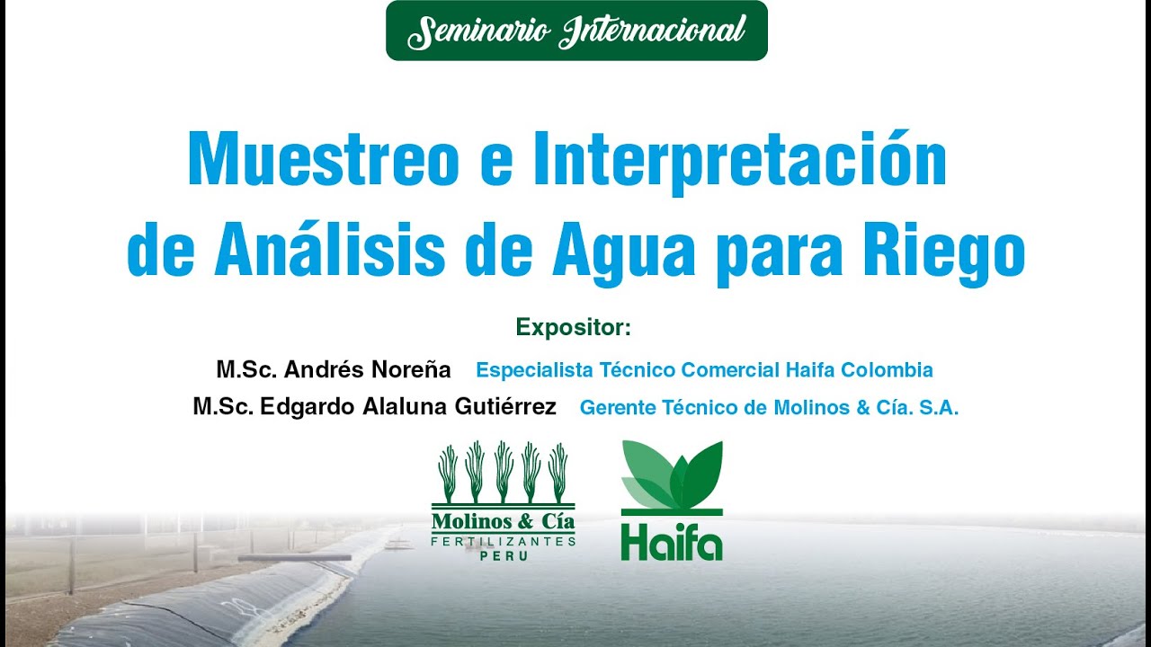 Muestreo e interpretación de análisis agua para riego