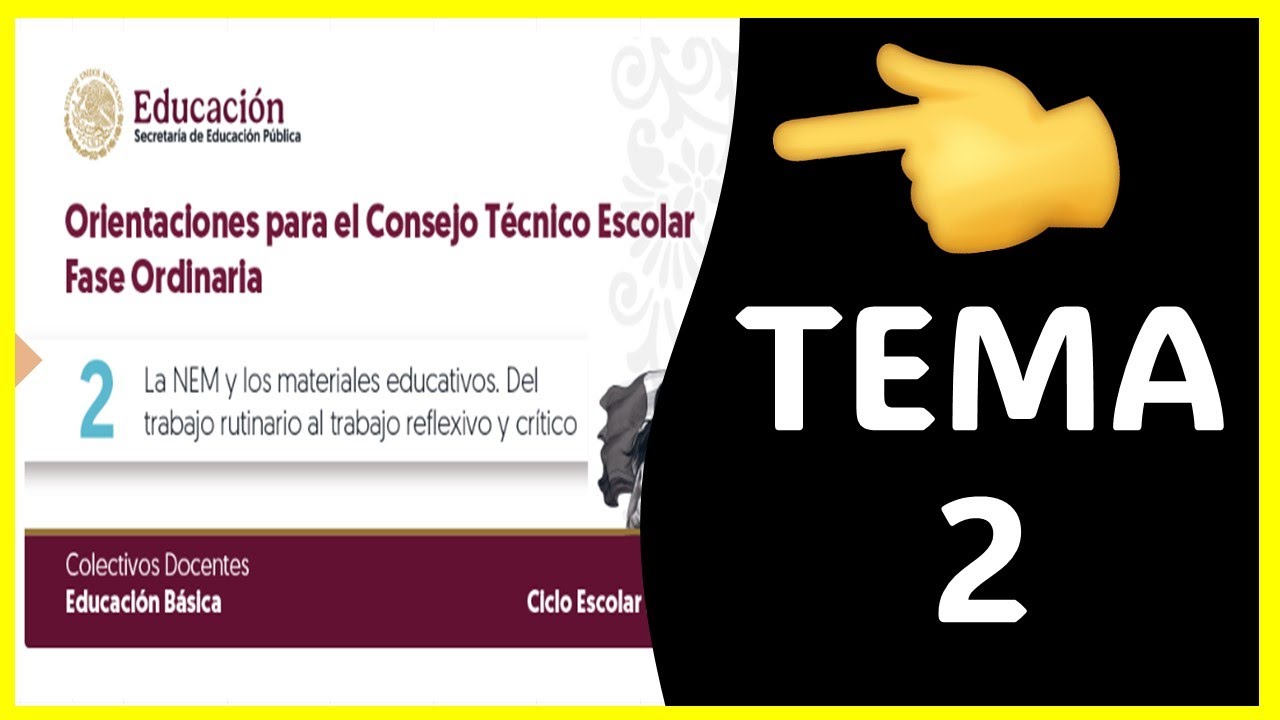 TEMA 2. LA NEM Y LOS MATERIALES EDUCATIVOS. DEL TRABAJO RUTINARIO AL TRABAJO REFLEXIVO Y CRÍTICO.