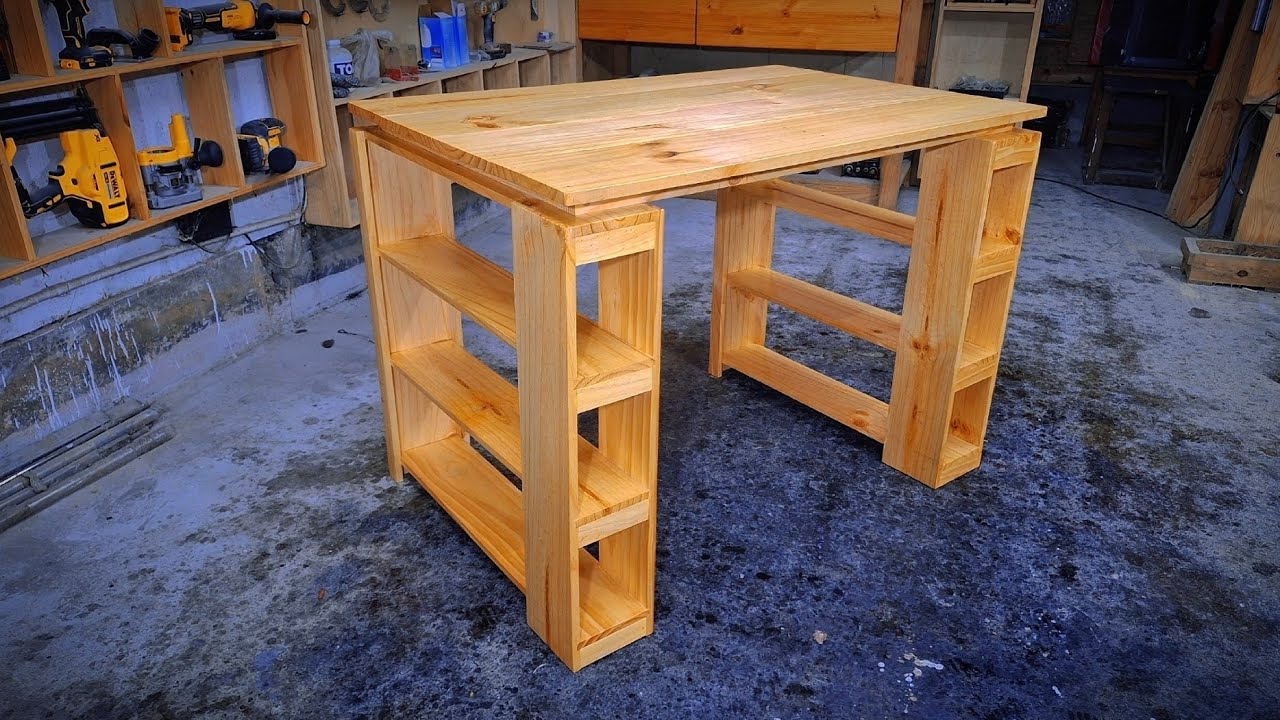 โต๊ะทำงาน ไม้สน #diyprojects #wooddesigner #wood #woodidea #woodworking #classicwood #งานไม้diy 