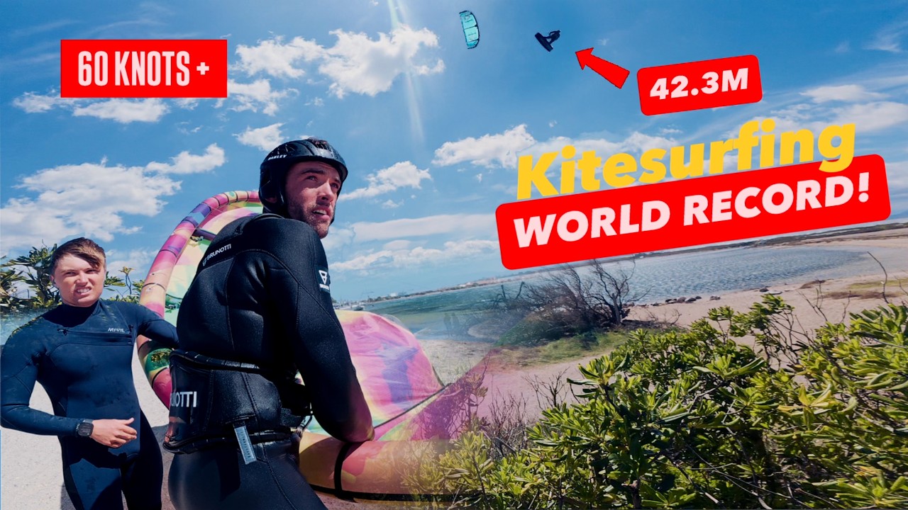 Jamie Overbeek Shatters Kitesurfing World Record at 42.3 Meters - Full DayVlod