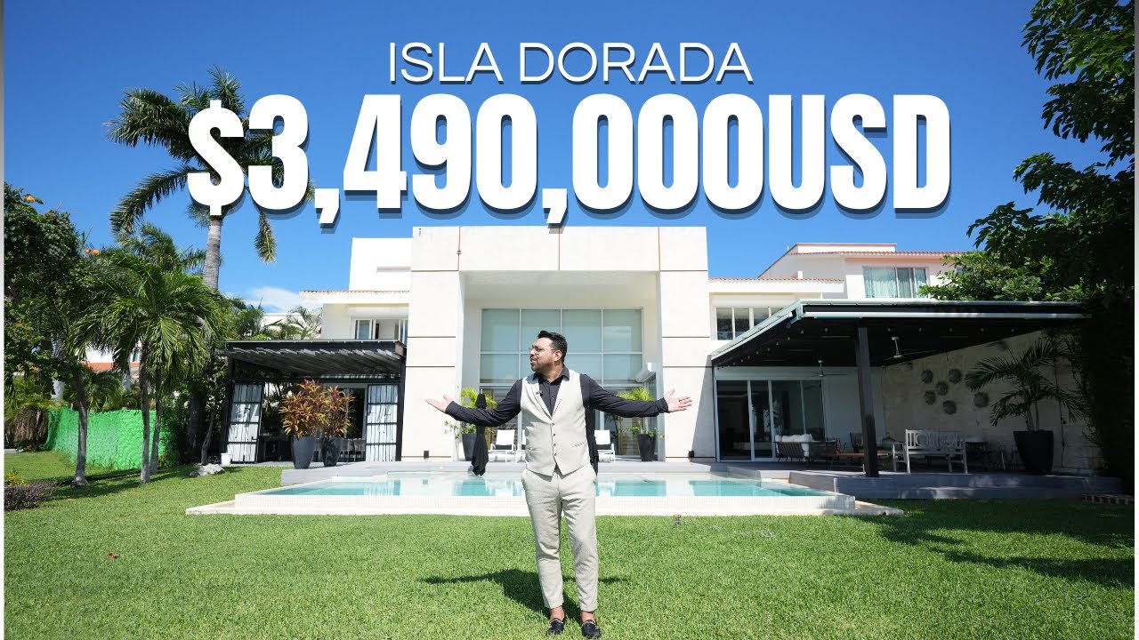 IMPRESIONANTE CASA DE LUJO DE $67 MILLONES EN VENTA | Isla Dorada Cancún, México (4k)