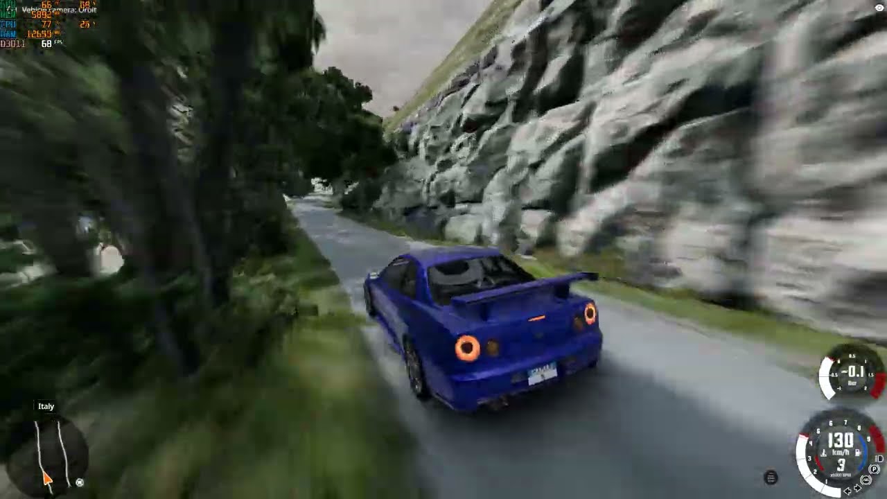 Nissan GT-R R34 in BeamNG Drive gameplay