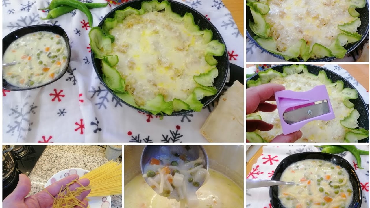 غداء شتوي دافئ وبدون لحوم | شوربة خضار بالكريمة + تورتية بطاطا بالجبنة 🧀❄️