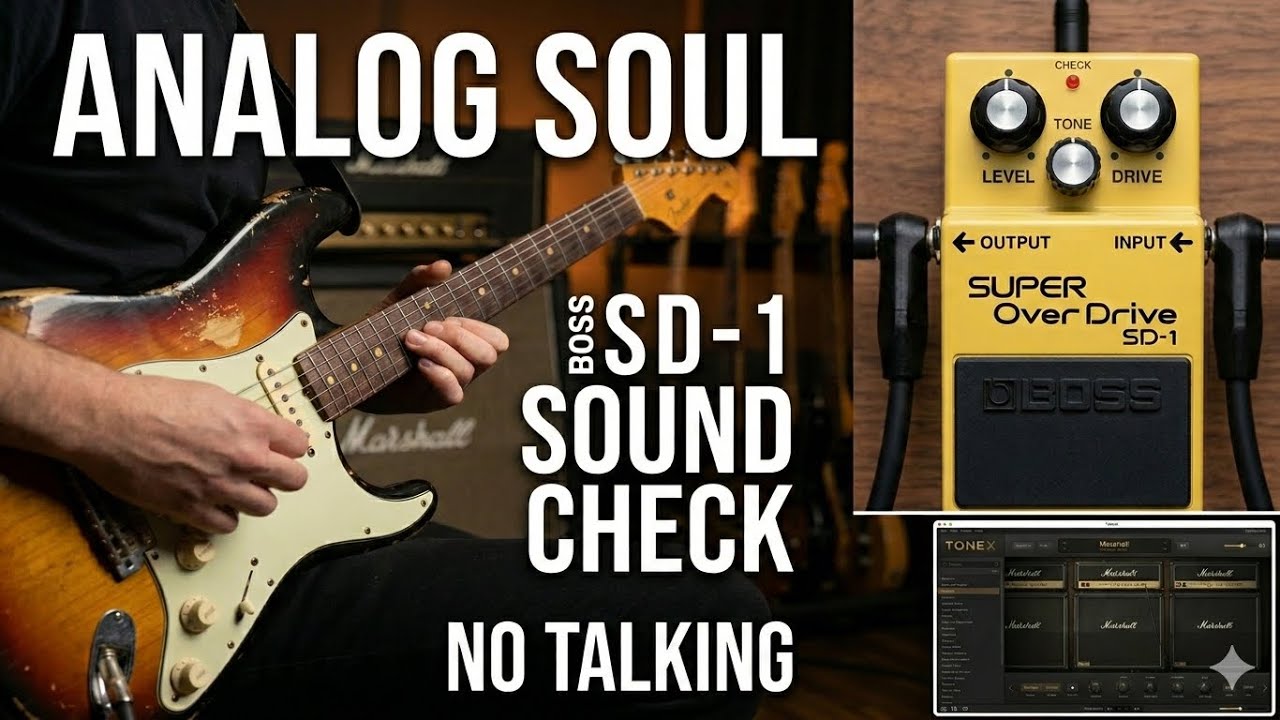 Analog Soul Vol.5 : BOSS SD-1 + Stratocaster [Sound Check / No Talking]