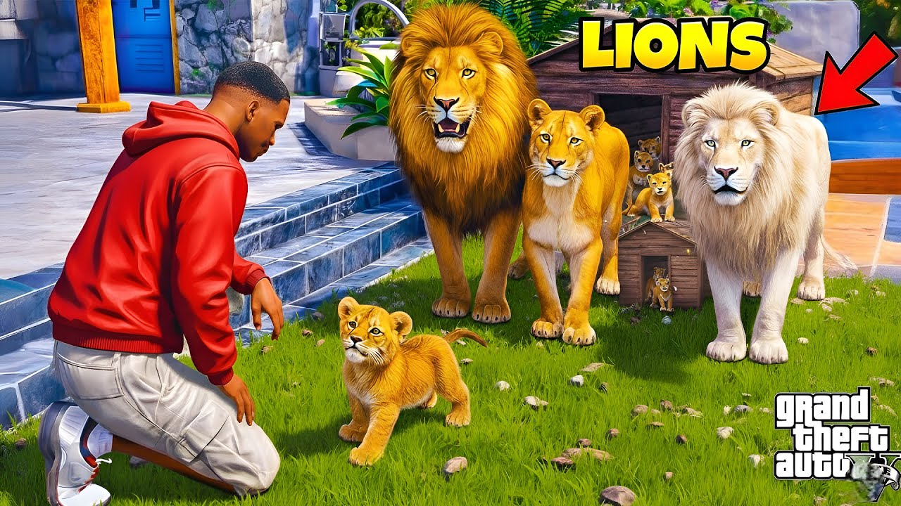 Gta 5 : Franklin Attacked By The Most Dangerous Lion In The World In Gta 5 Tamil | Gta v