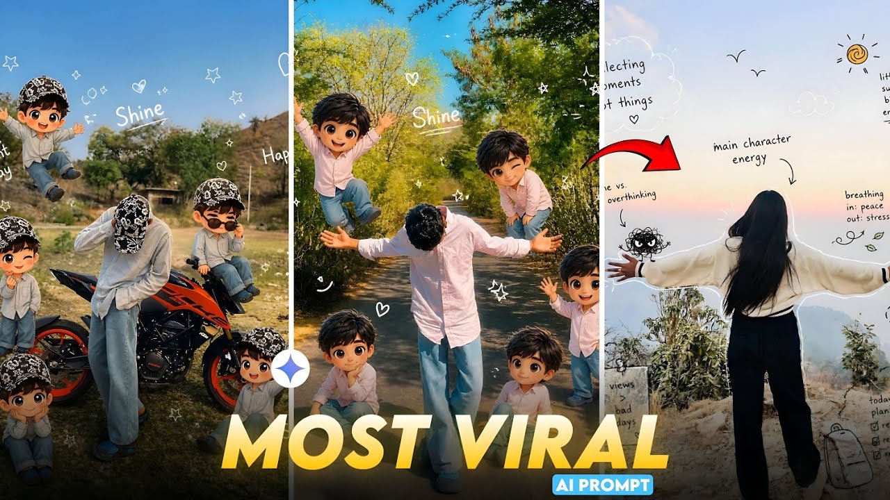 Instagram Trending Aesthetic AI Photo Editing Prompt | Gemini Viral Collage Photo Tutorial ✨