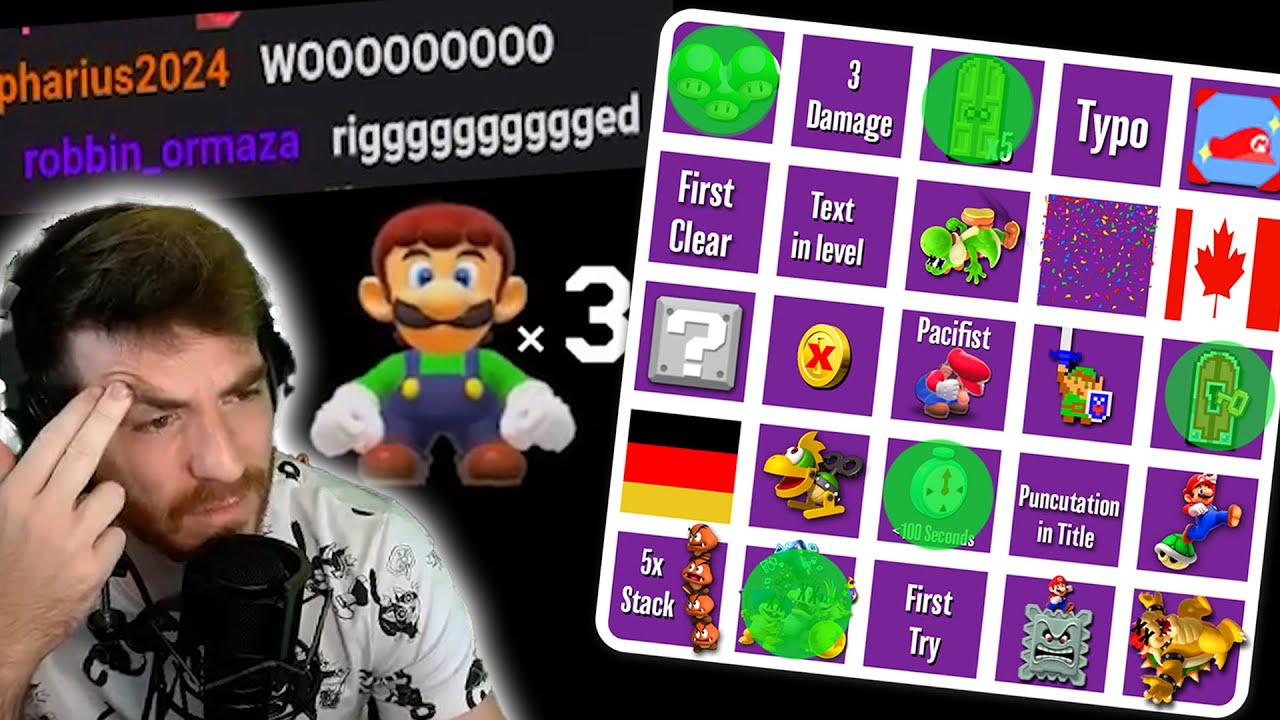 Даг играет в бинго Mario Maker EXPERT