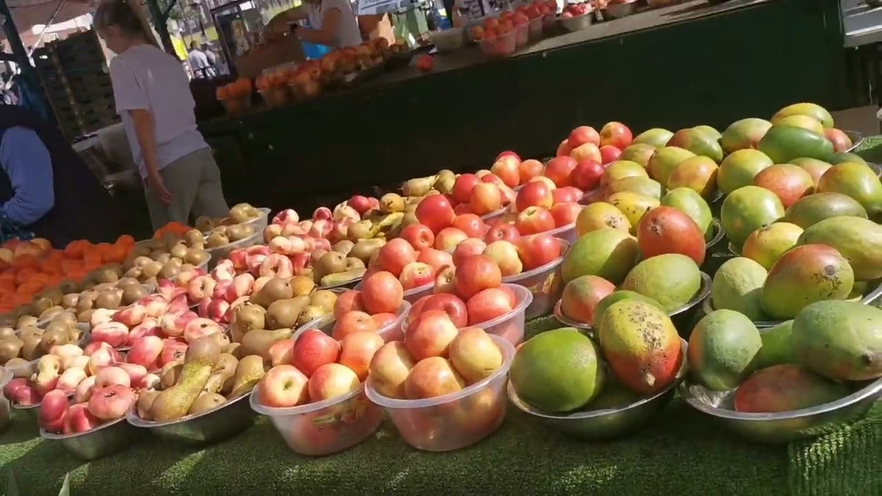Lewisham Open Market in South East London where you buy cheap fruits and vegetables