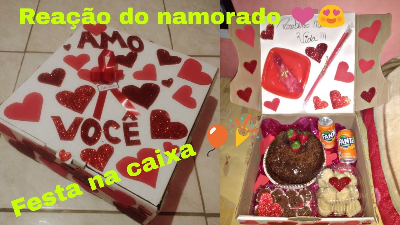 DIY- FESTA NA CAIXA (Surpresa de aniversário para Namorado)  ♥