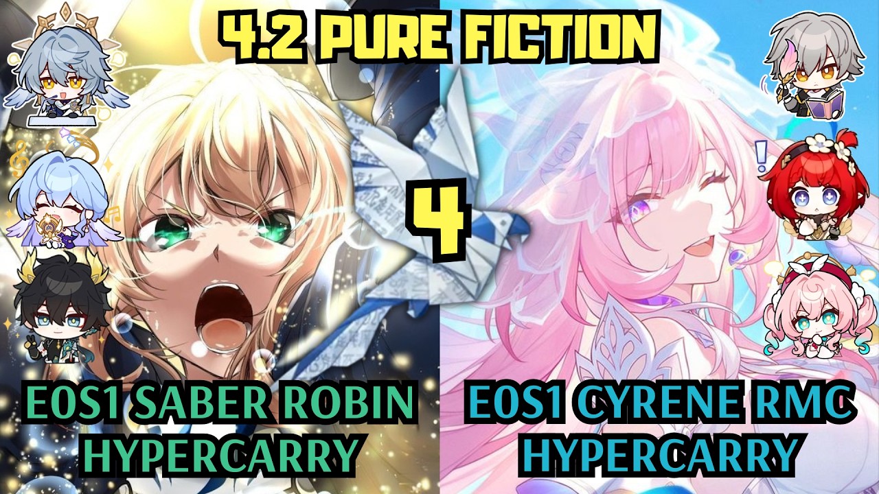 E0 Saber Robin Hypercarry & E0 Cyrene RMC Hypercarry | 4.2 Pure Fiction 4 | Honkai Star Rail