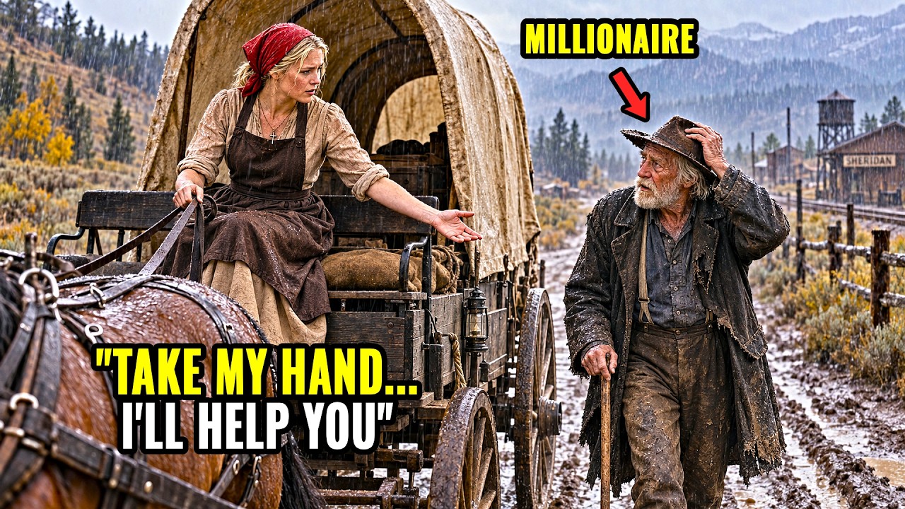 Everyone Ignored the Lost Old Cowboy in the Rain&mdash;Until Poor Widow Took His Hand&hellip;He Was a Millionaire