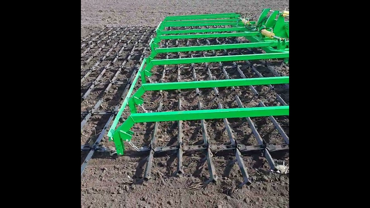 Огляд борони в полі і робота. Борона шлейфова БШ-9.6 м. трактор Т-150