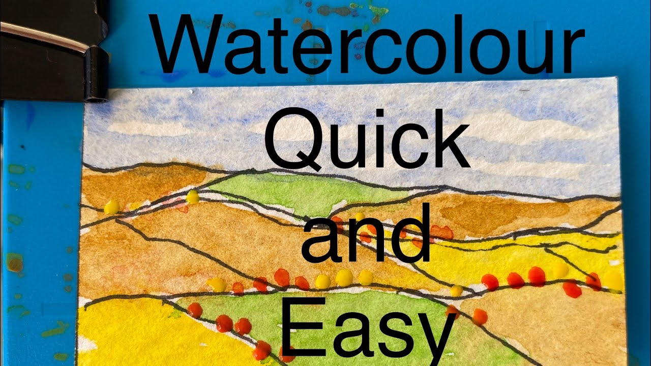 How To Paint A Watercolor Landscape, Watercolor Painting For Beginners, Quick and Easy