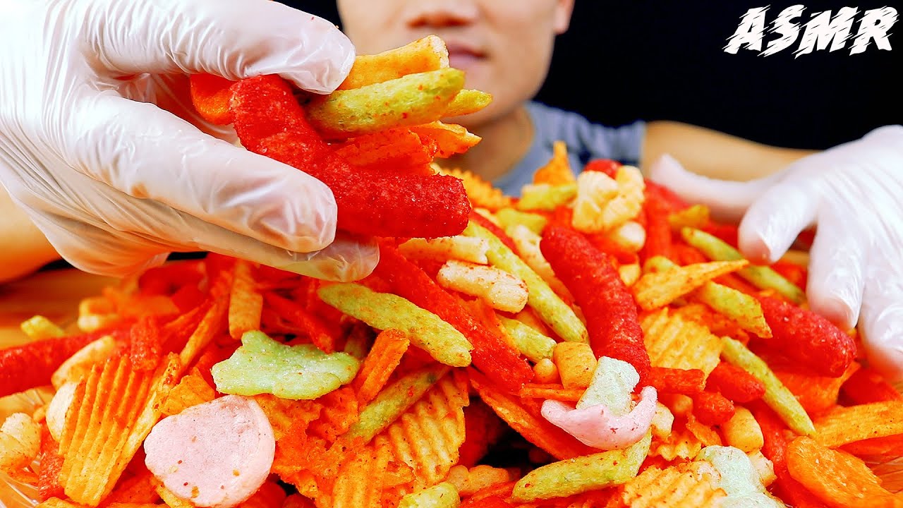 ASMR POPULAR CHIPS MUKBANG, CHEETOS, QUESO CHIPS, CHESTER'S, OISHI CRACKERS, SAYA | COC ASMR