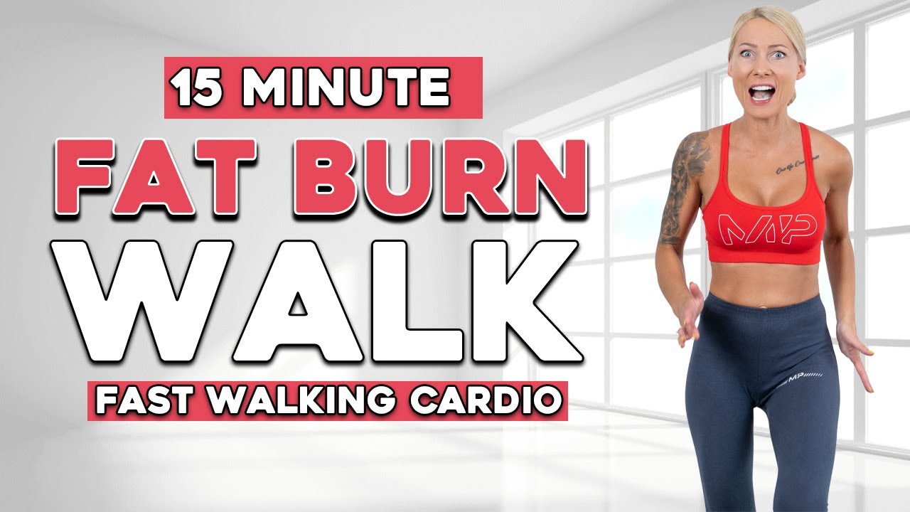 15 Min FAT BURNING Indoor Walking Cardio Workout No Equipment